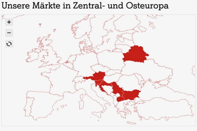 A1 Telekom Austria Länder