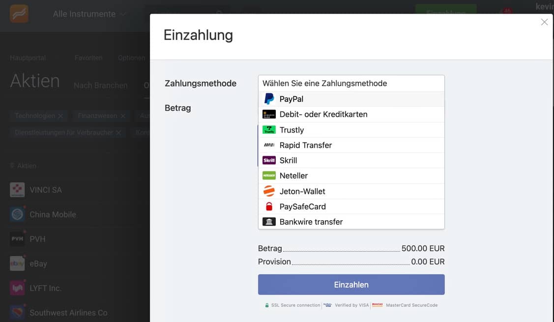 Libertex Einzahlung