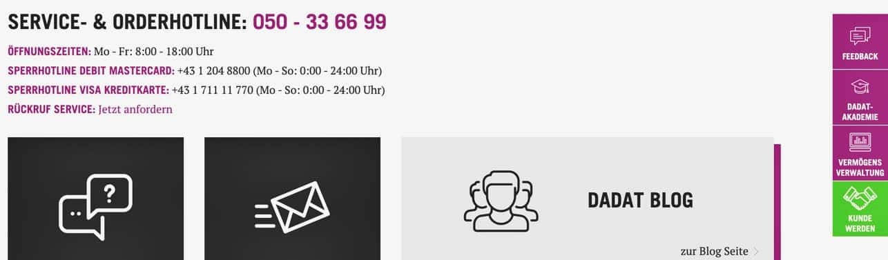 Dadat Test Kundenservice