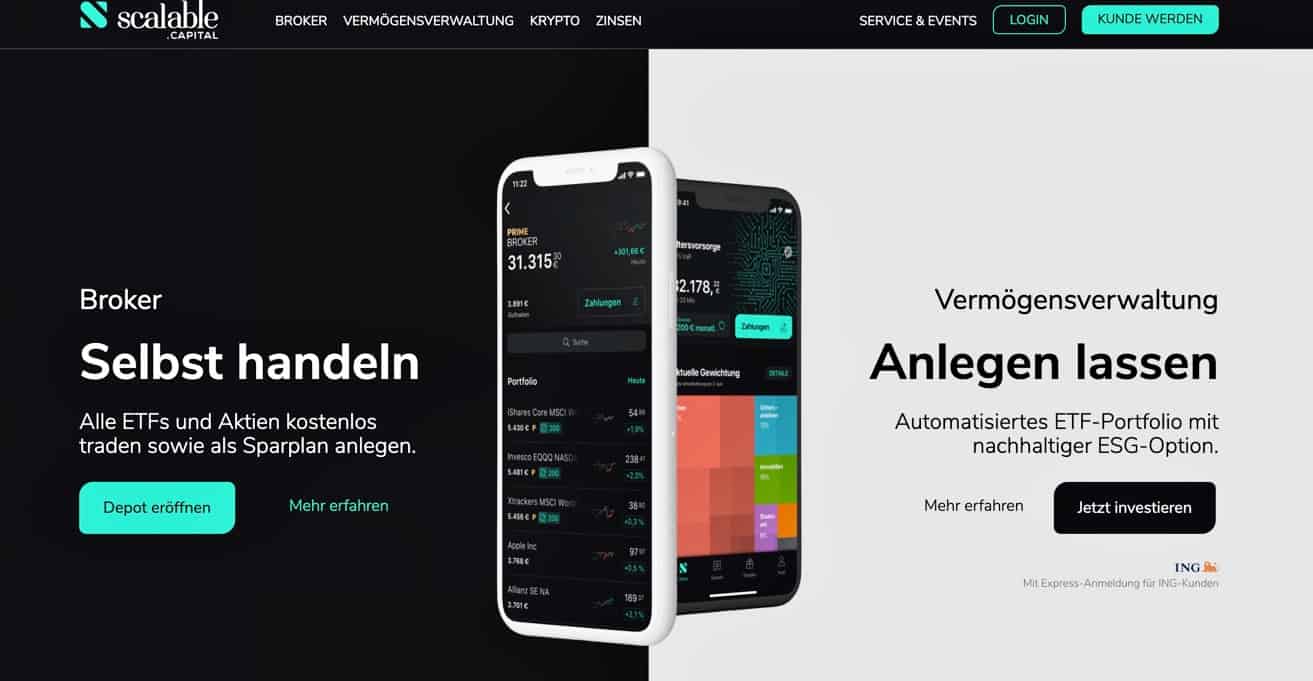 Scalable capital website