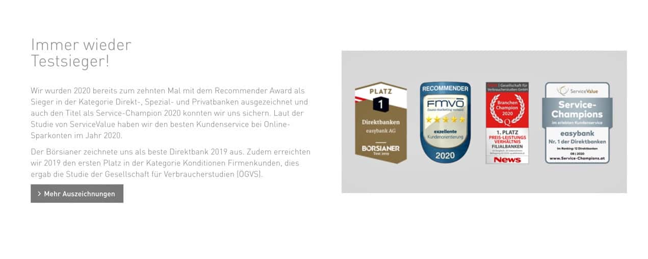 easybank testsieger