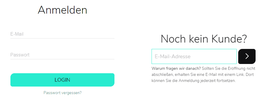 Scalable Capital Anmeldung