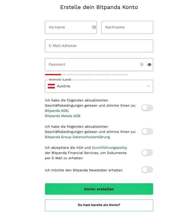 bitpanda anmeldung