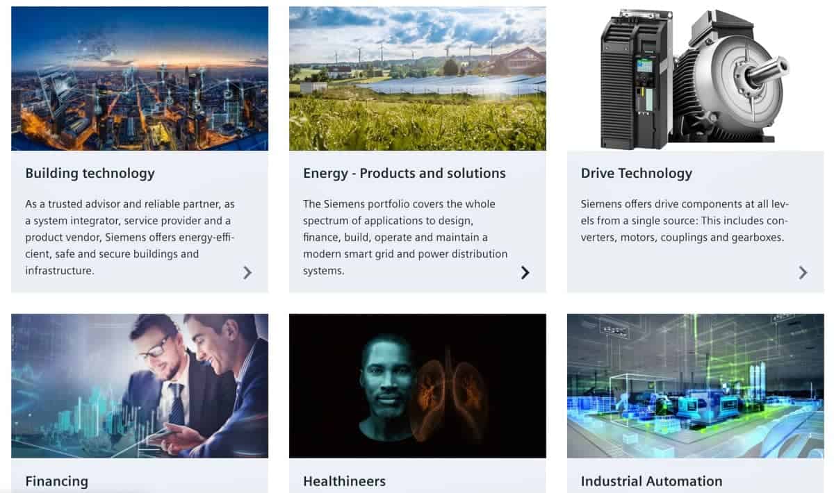 siemens AG sparten