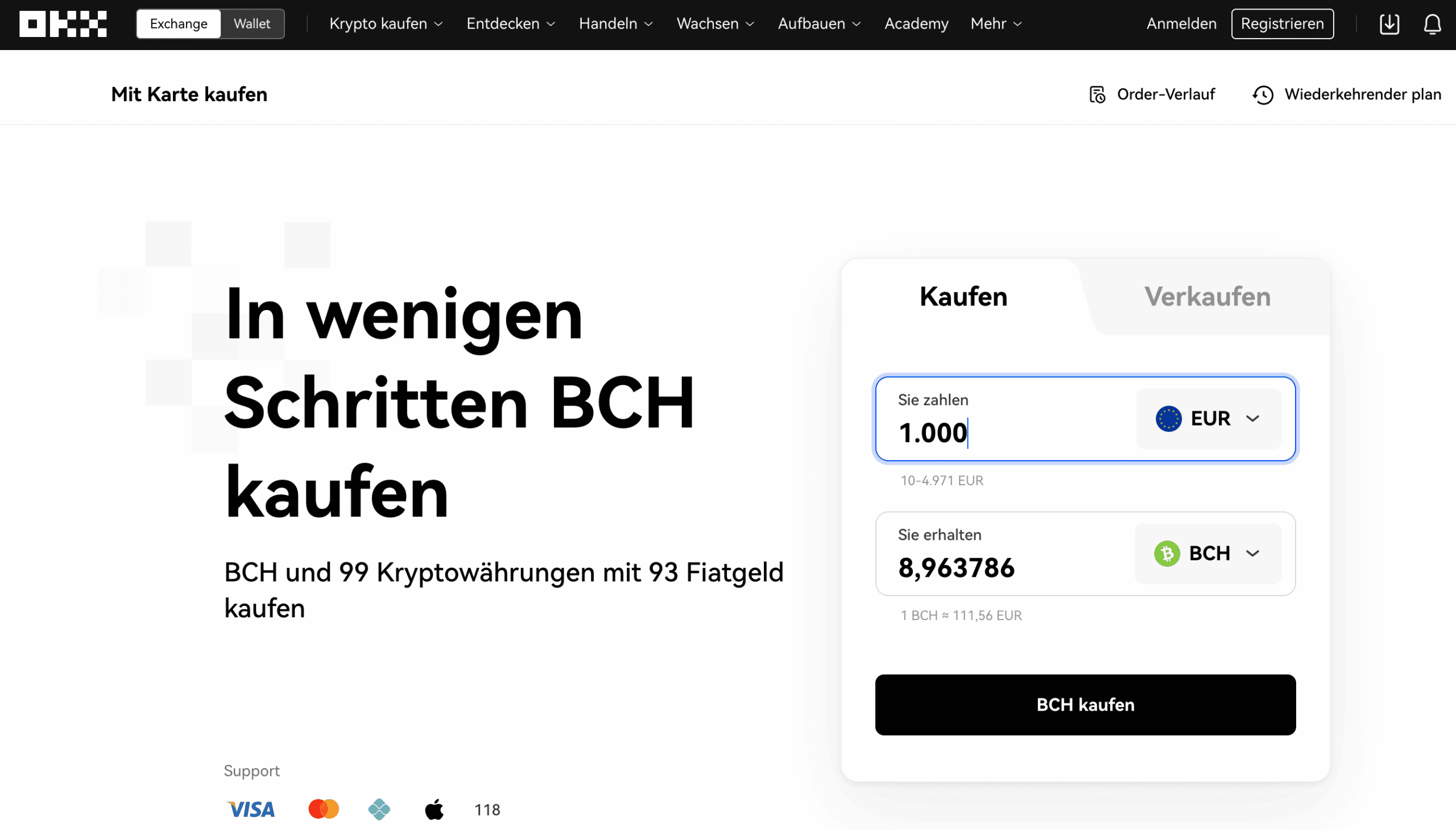 BCH kaufen bei OKX