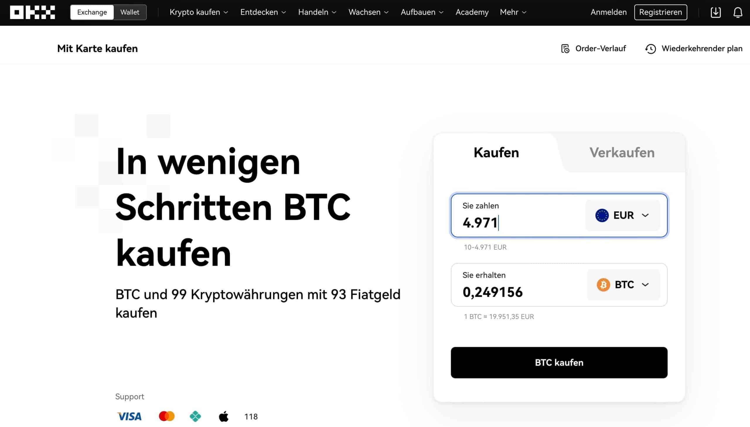Bitcoin kaufen bei OKX