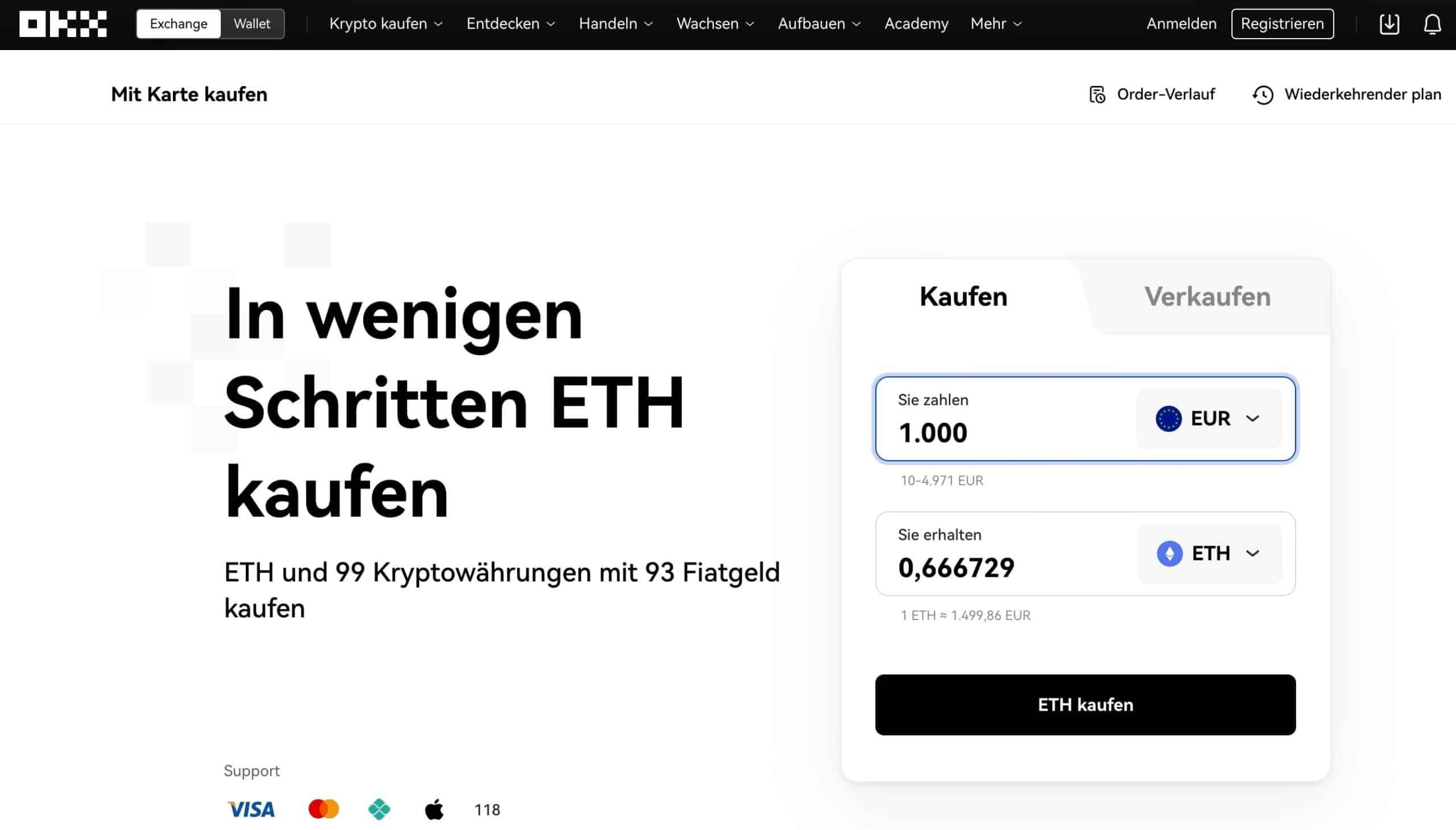 ETH kaufen bei OKX