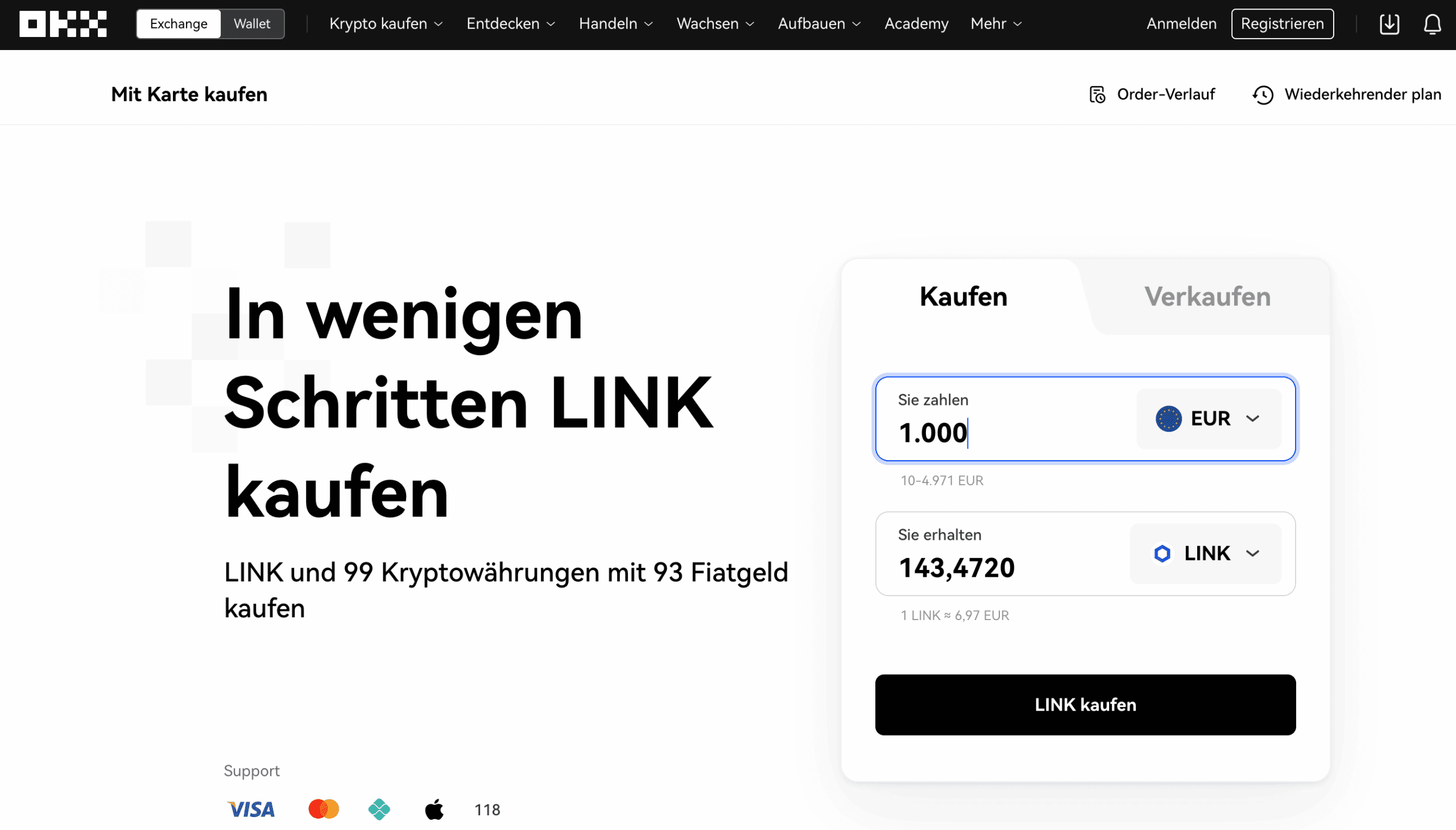 LINK kaufen bei OKX